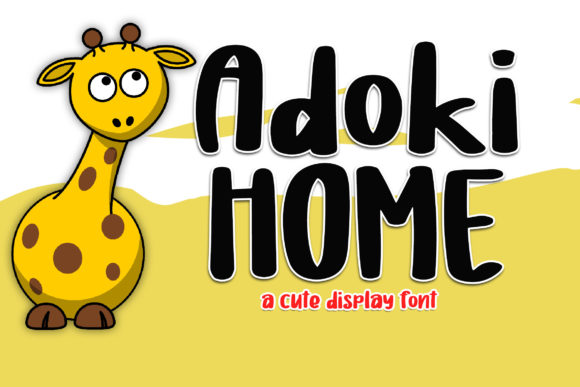 Adoki Home: A Hand-Drawn Display Font for Playful Digital Campaigns