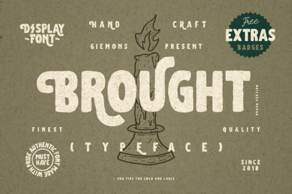 Brought Typeface: A Vintage Font for Professional Branding