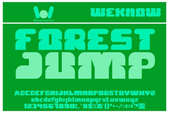Forest Jump: A Bold Display Font for Modern Web Design