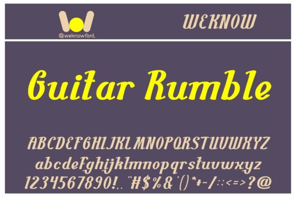 Guitar Rumble: A Bold Display Font for Crafters and Makers