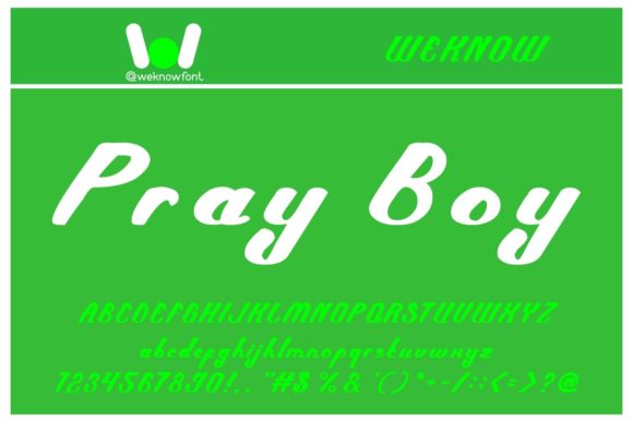 Pray Boy: The Display Font That Brings Handmade Charm to Life