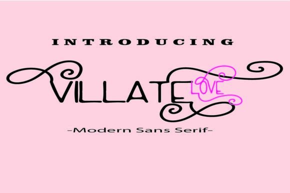 Villate Love: A Romantic Display Font for Modern Marketing Visuals