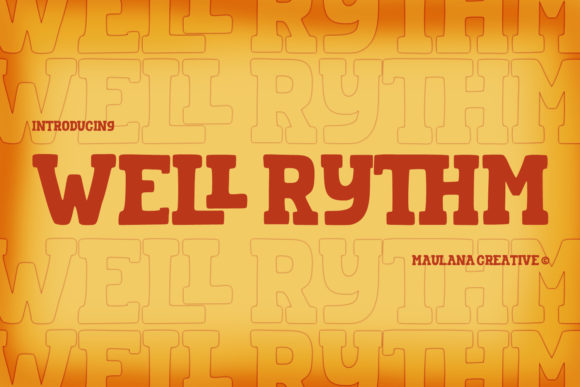 Wellrythm: A Bold Display Font for Modern Editorial Design